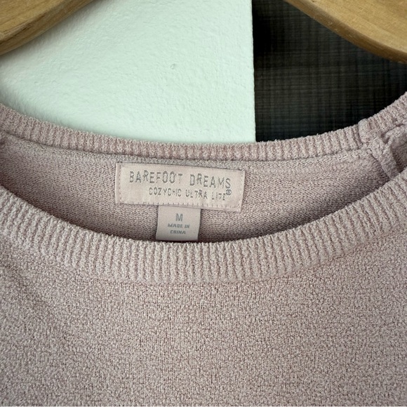 Barefoot Dreams Pink Cozychic Ultra Lite Raglan Pullover Sweater - Picture 9 of 10